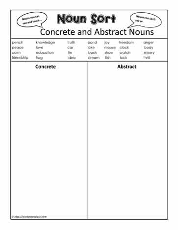 Abstract or Concrete Nouns?