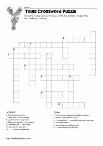 Taiga Crossword
