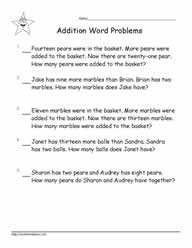 Addition Word Problems to 20-1