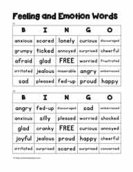 Feelings Bingo 21-22