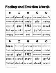 Feelings Bingo 29-30
