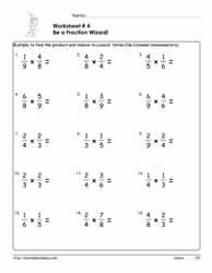 Multiply Fractions Worksheet 4