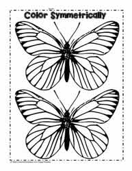 Symmetrical Butterflies to Color