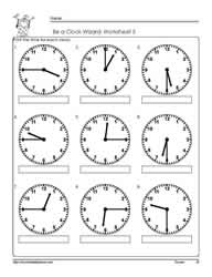 Telling-Time-to-The Quarter-Worksheet-5