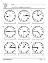 Telling-Time-to-The Quarter-Worksheet-7