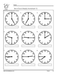 Telling-Time-to-The Quarter-Worksheet-10