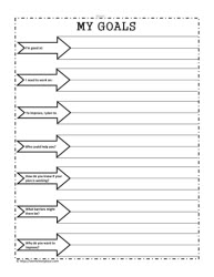 Setting Goals Worksheets