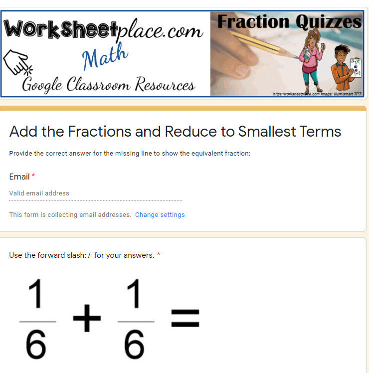 Adding fractions and reduce 3 worksheets