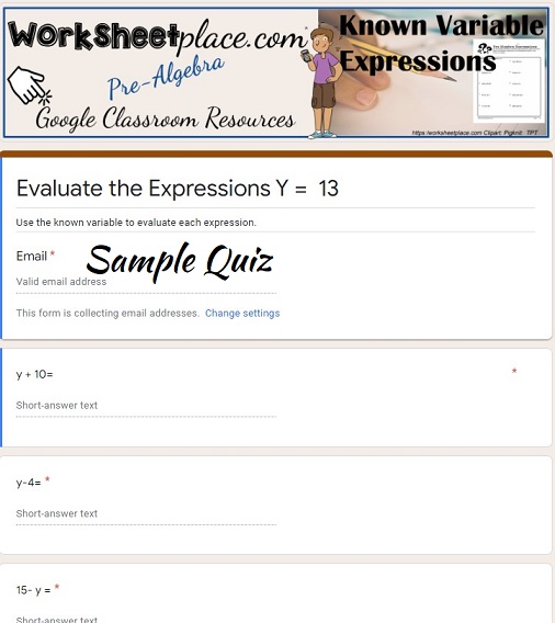 Evaluating Expressions Basic 1