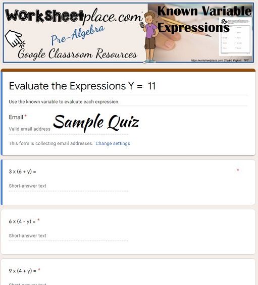 Evaluate Expressions Practice 1