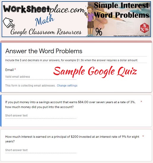 Simple Interest 1 Worksheet Bank2home