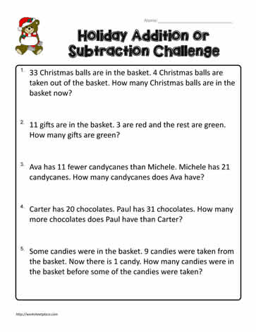 3rd Grade Word Problems Worksheets