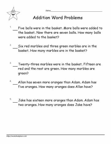 Addition Word Problems to 20-4