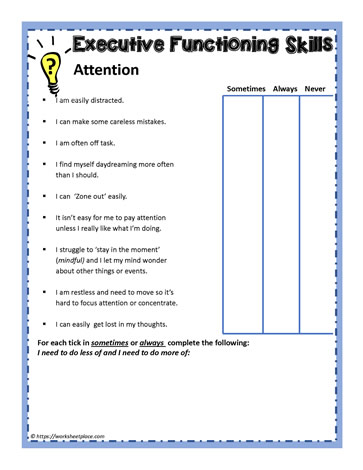 Attention Teaching Activity