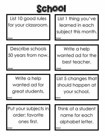 Bellwork About School Worksheets