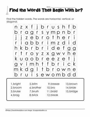 Wordsearch for br