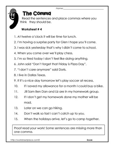 Comma-Worksheet-4