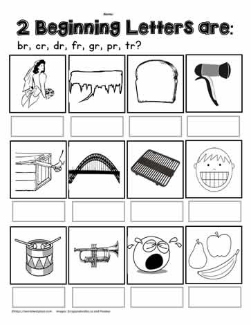 Consonant Blend Activity Worksheets