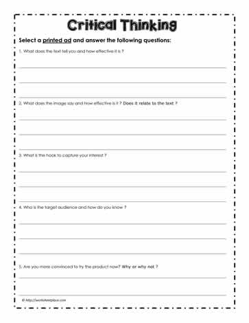 media literacy worksheet 2 worksheets