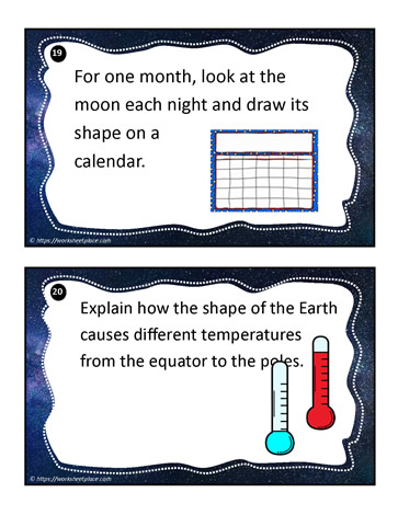 Earth and Space Task Cards 19-20