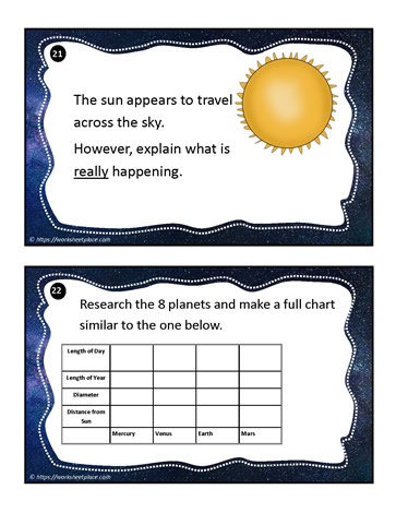 Earth and Space Task Cards 21-22