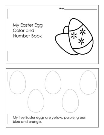 Easter Color and Number Booklet to Make