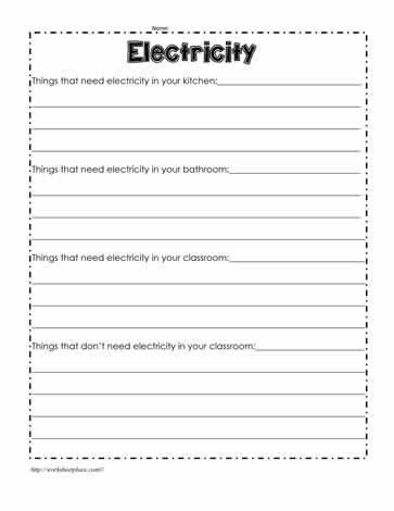 What Needs Electricity? Worksheets
