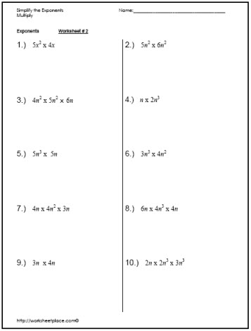 Simplify Exponents Worksheets simplify-exponents-worksheets
