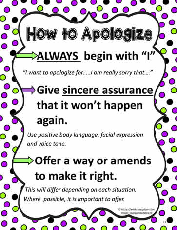 Poster How to Apologize