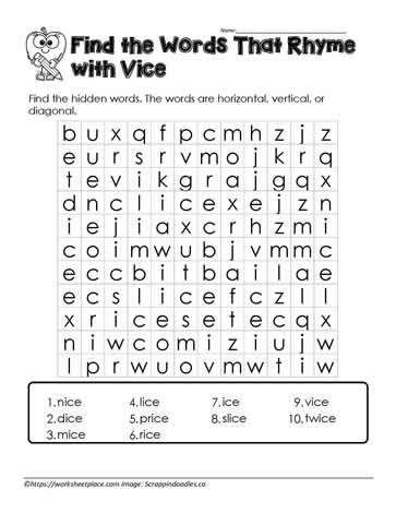 ice Wordsearch