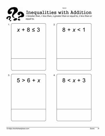 Inequalities with Addition. 