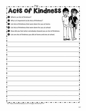 Act of Kindness Worksheet