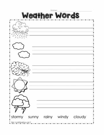 Label the Weather Words