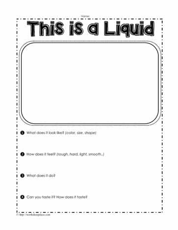 This is a Liquid Worksheet