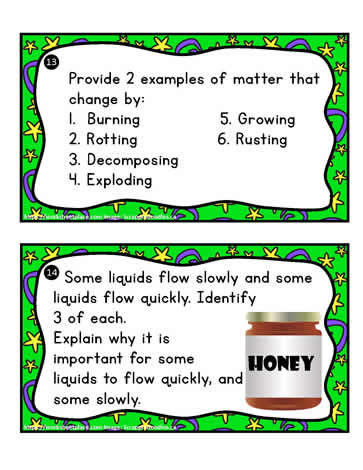 Properties of Matter Task Cards 13 and 14
