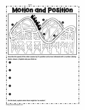 Motion and Position Worksheets
