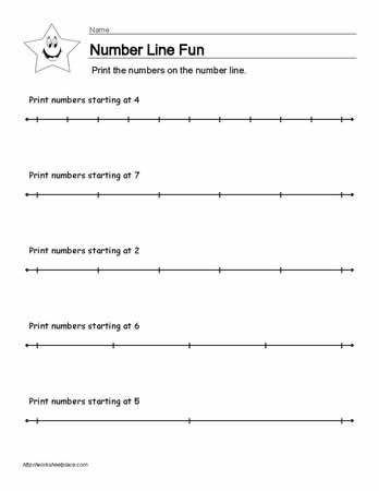 Numberline Worksheet 5 of 10