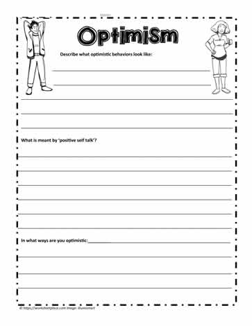 Optimism Worksheet