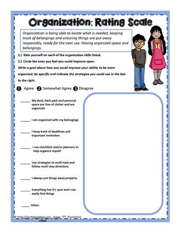 Organization Rating Scale Worksheets