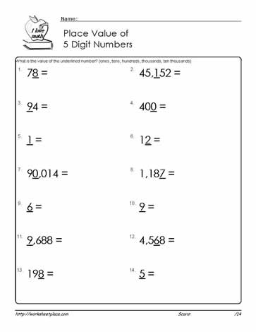 Place Value Up to 6 Digits