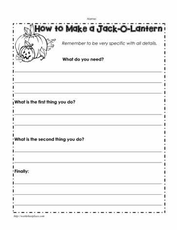 How To Make a Jack-o-Lantern Procedural Writing