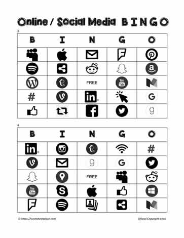 Social Media Bingo 3-4