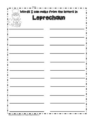 St Patrick's Day Activity Worksheets