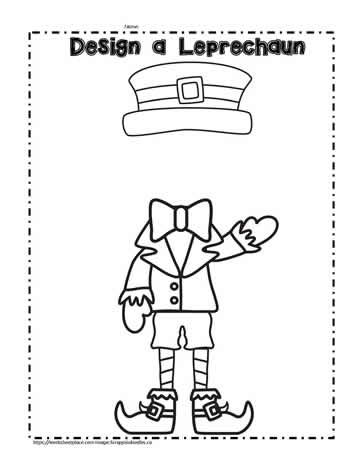 St. Patrick's Day Draw a Leprechaun Worksheets