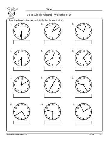 Telling-Time-To-5-Minutes-Worksheet-b