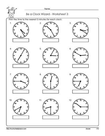 Telling-Time-To-5-Minutes-Worksheet-c