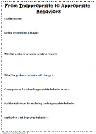 Towards Positive Behaviors Worksheets towards-positive-behaviors-worksheets