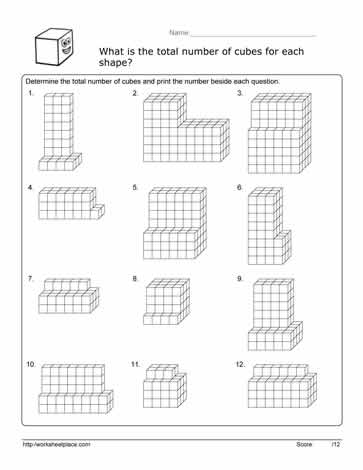 Volume Cube Worksheet