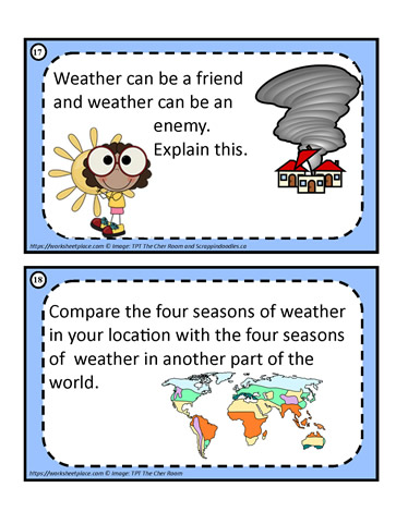 Weather Task Cards 17-18