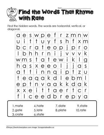 ate Word Search